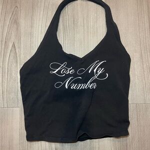 Women’s Halter Black Top